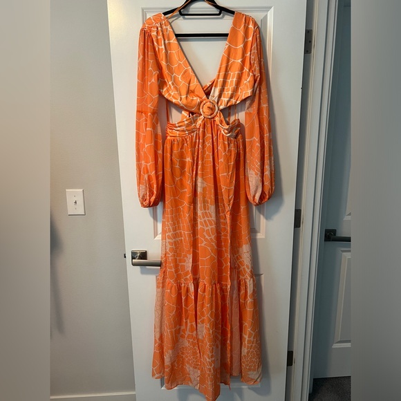 12th Tribe Daphnie Orange Maxi Dress - Picture 6 of 10